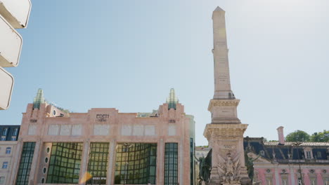 eden cinema and monument in lisbon, portugal