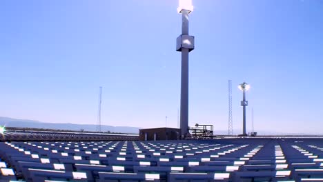 a large solar array in the desert generates clean electricity