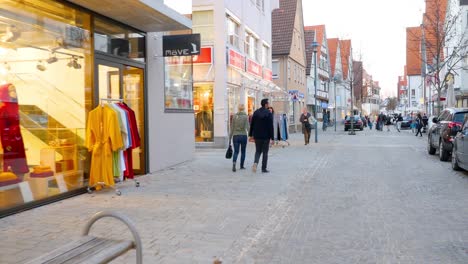 european town street scene