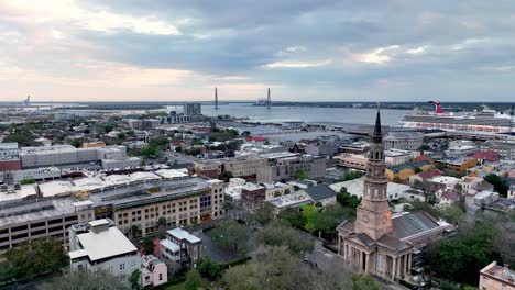 Antena-De-Empuje-Rápido-Charleston-Sc,-Carolina-Del-Sur