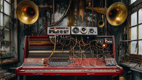 máquinas de música con altavoces hechas con ai