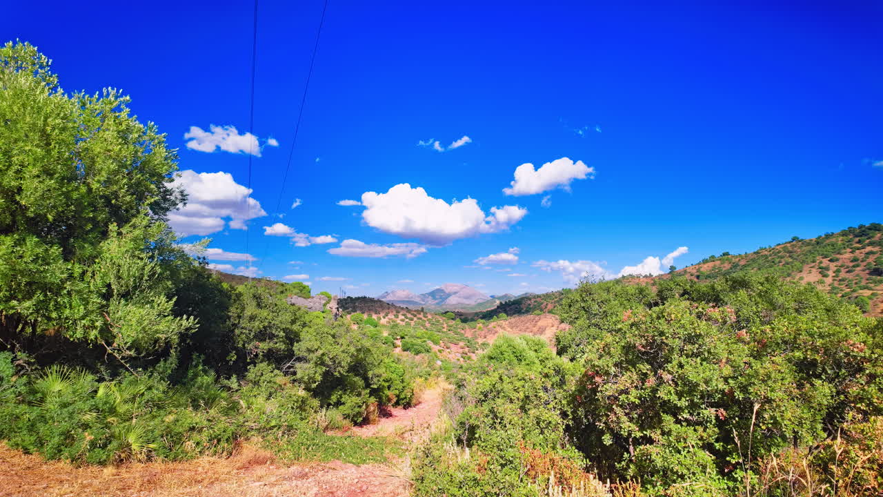 Countryside time lapse at Ardales, Andalusia, Spain