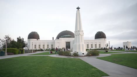 beautiful side view of the griffith observatory in los angeles, california