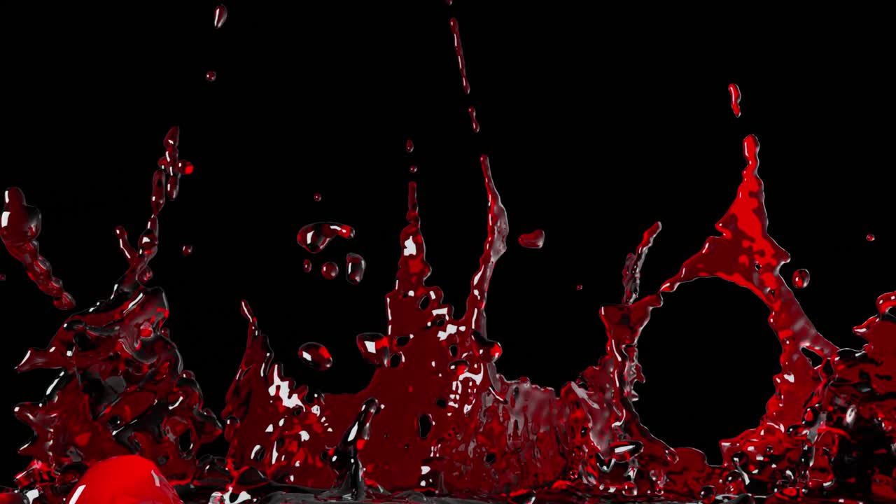 빨간 액체 스플래시