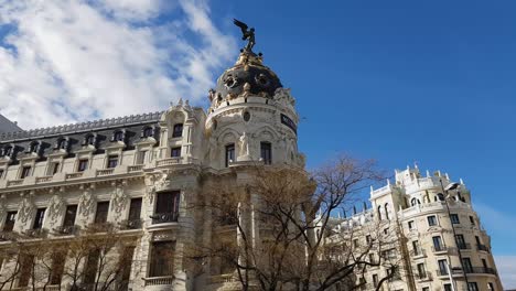 beautiful metropolitan building in madrid