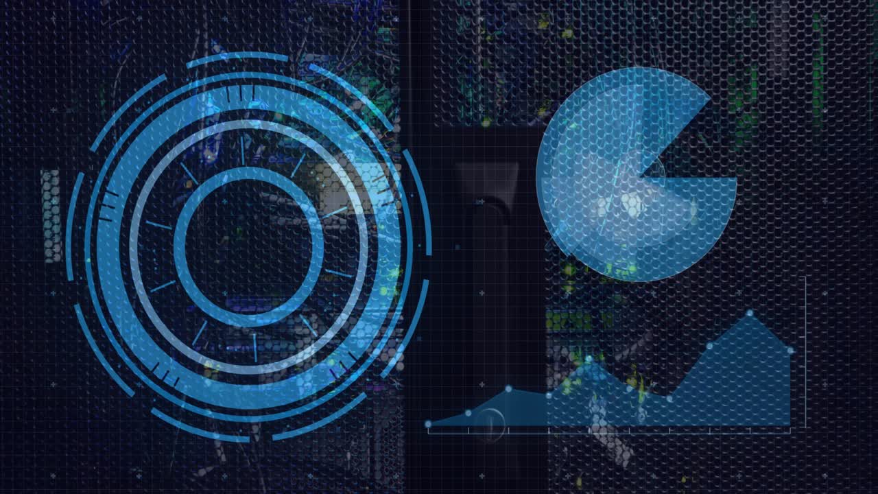 On boot holo overlay pulsing, disk turning wedge moving clockwise, showing activity through mesh