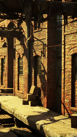 old brick factory building exterior