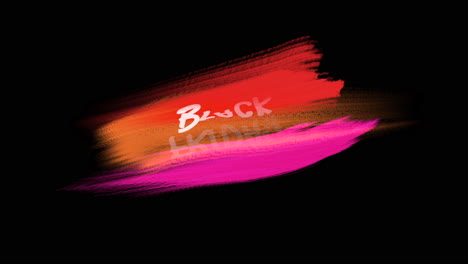 animation intro text black friday on red fashion and brush background