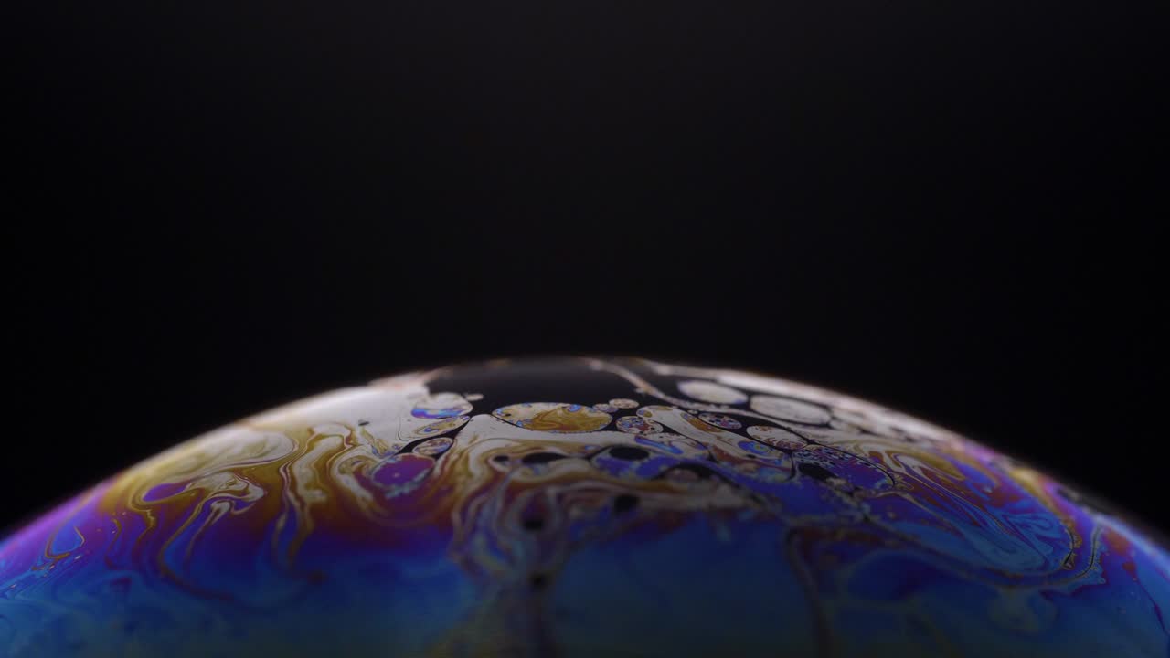 Bright colorful bubble moves in light 19