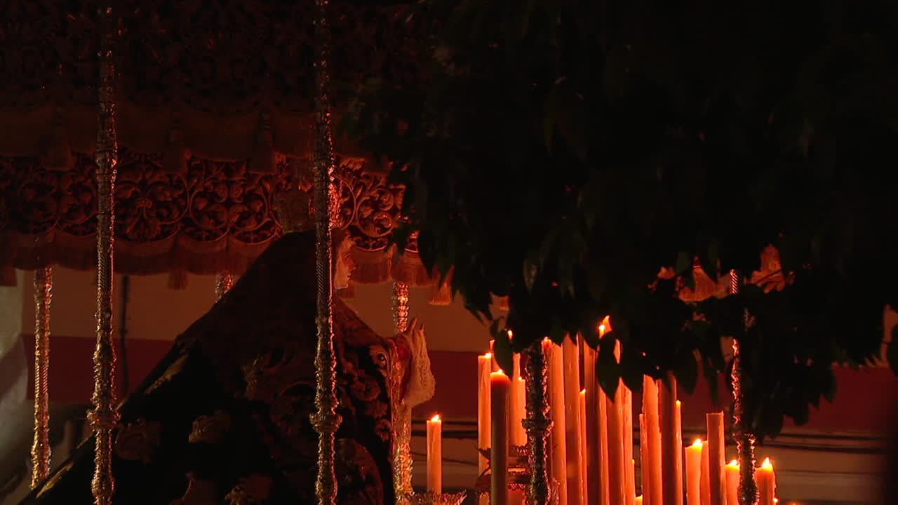 Night Religious Procession with Candles