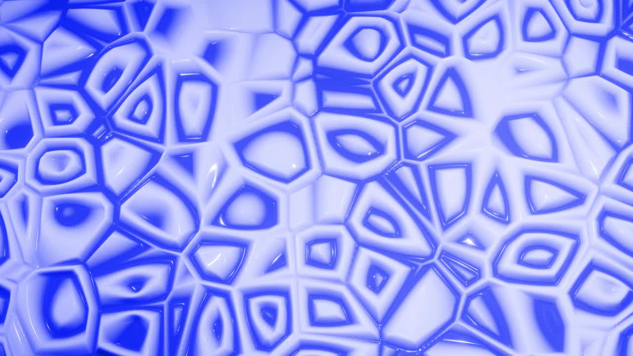 fondo líquido azul en bucle en 4k. patrón ondulado abstracto en la superficie brillante y brillante del fluido azul, ondas en el fluido de pintura en animación suave. líquido viscoso 3d. telón de fondo creativo