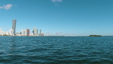 perspective-of-a-small-boat-traveling-toward-Miami-on-a-sunny-day