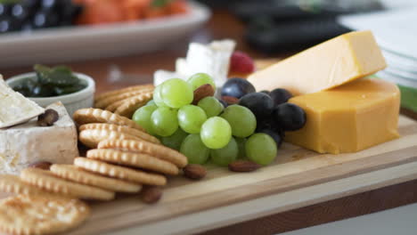 food platter - cheese and grapes