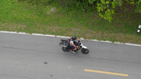 motorcyclist on a road trip