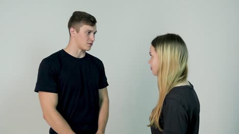 young couple in conversation