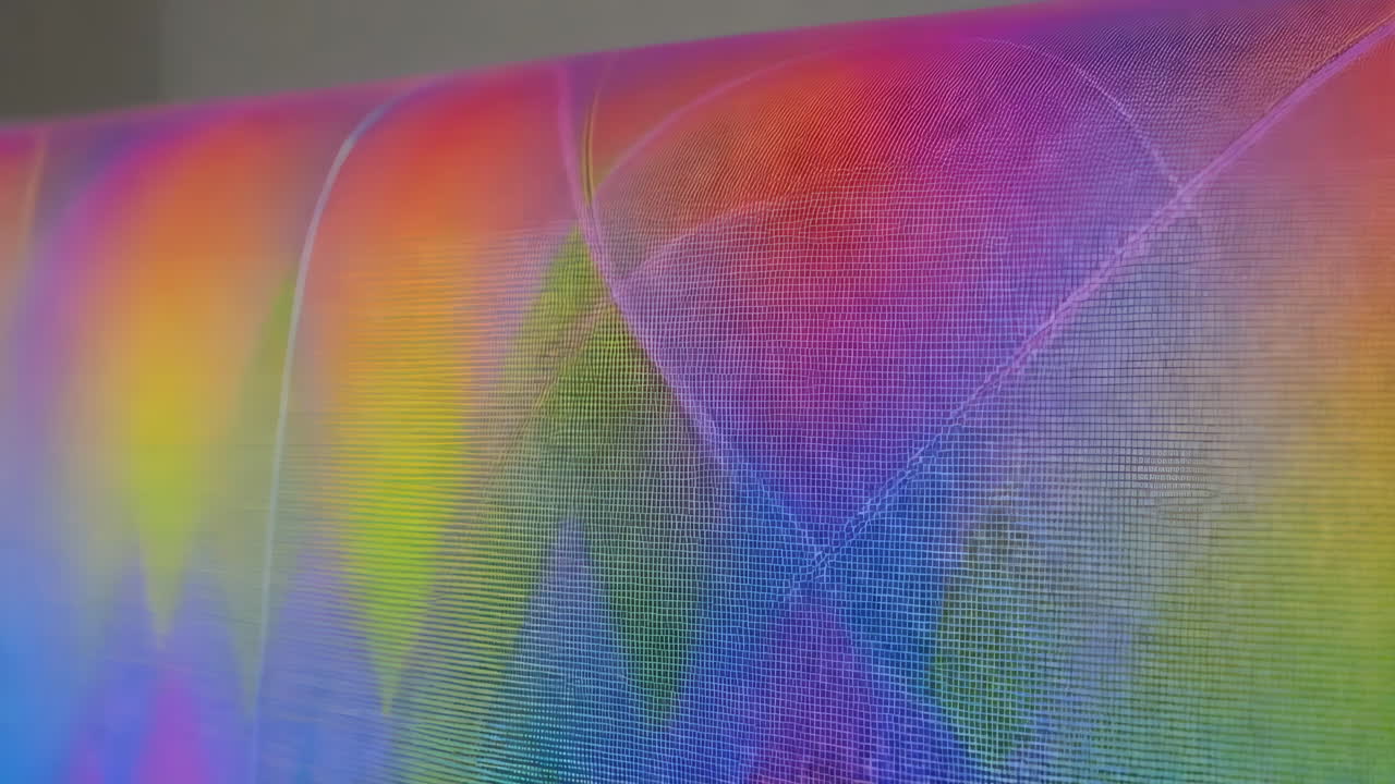 Colorful Mesh Fabric Roll