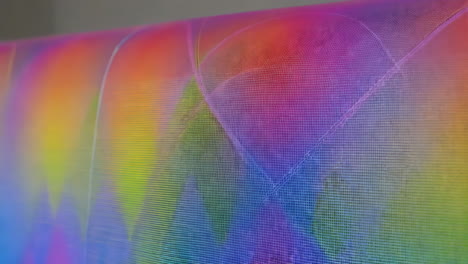 colorful mesh fabric roll