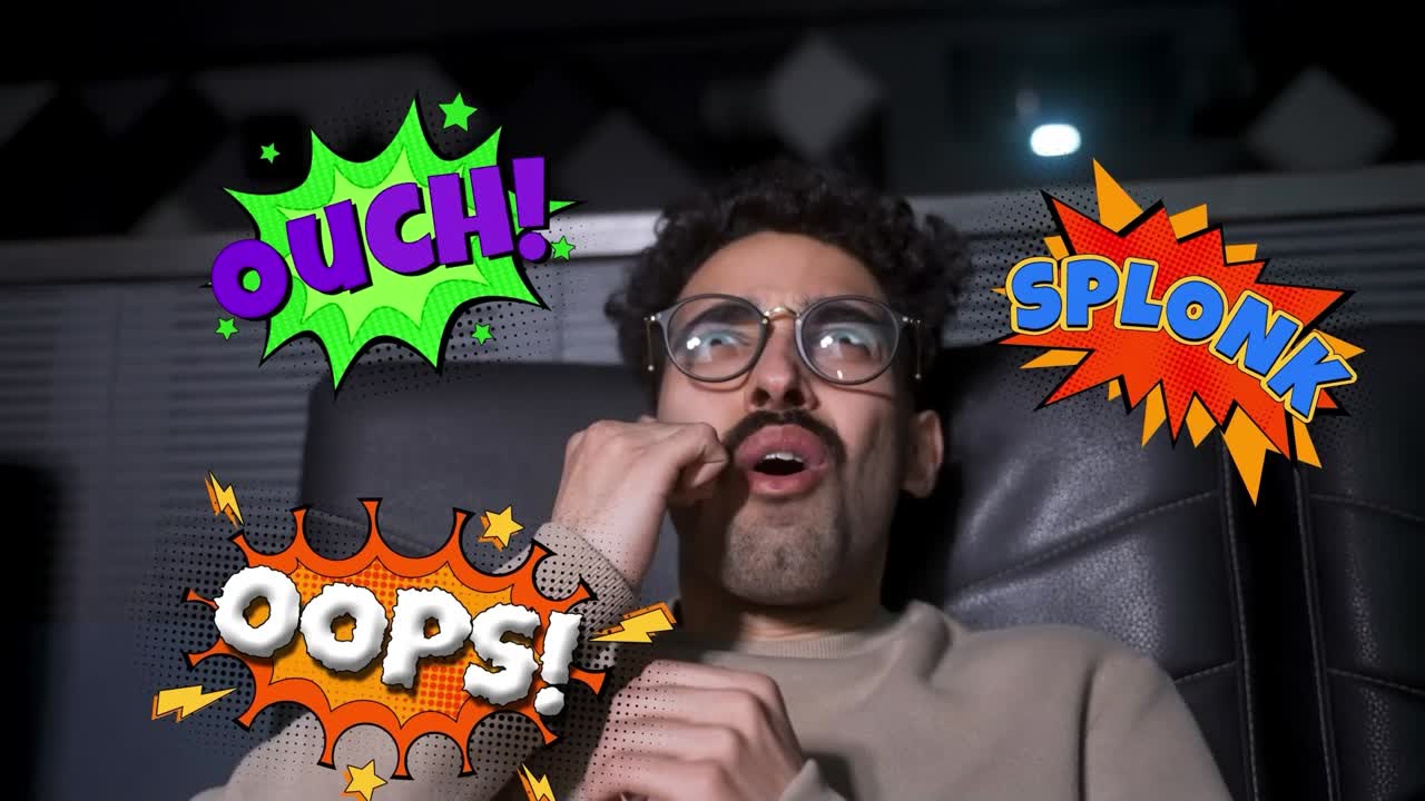 Comic style titles with bold, animated text for fun and eye-catching video typography