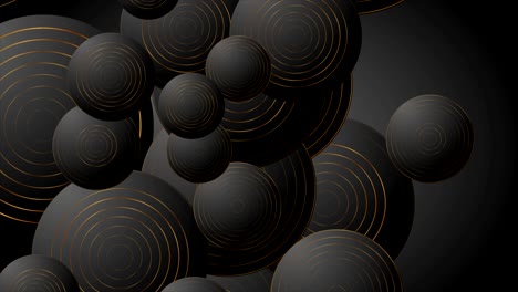 black bronze circles abstract corporate video animation