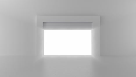 levantar puertas con un espacio libre en una habitación luminosa