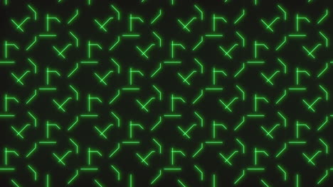 Futuristic-neon-light-pattern-on-green-background