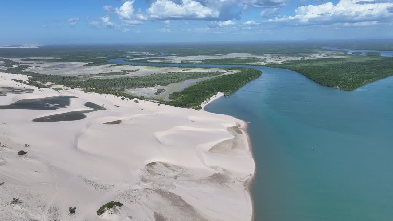 Camocim Beach At Camocim In Ceara Brazil. Beach Landscape. Nature Seascape. Vacations Destination. Camocim Beach At Camocim In Ceara Brazil. Summer Travel
