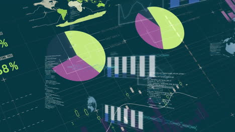 animación del procesamiento de datos sobre un fondo gris