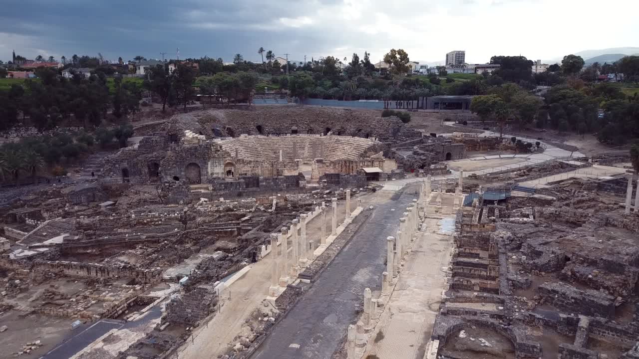 la antigua escitópolis en beit shean, israel