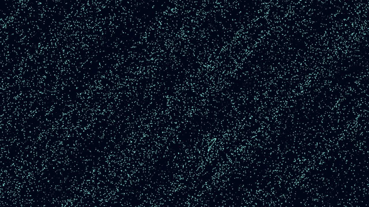 Motion blue glitters and dust on dark space