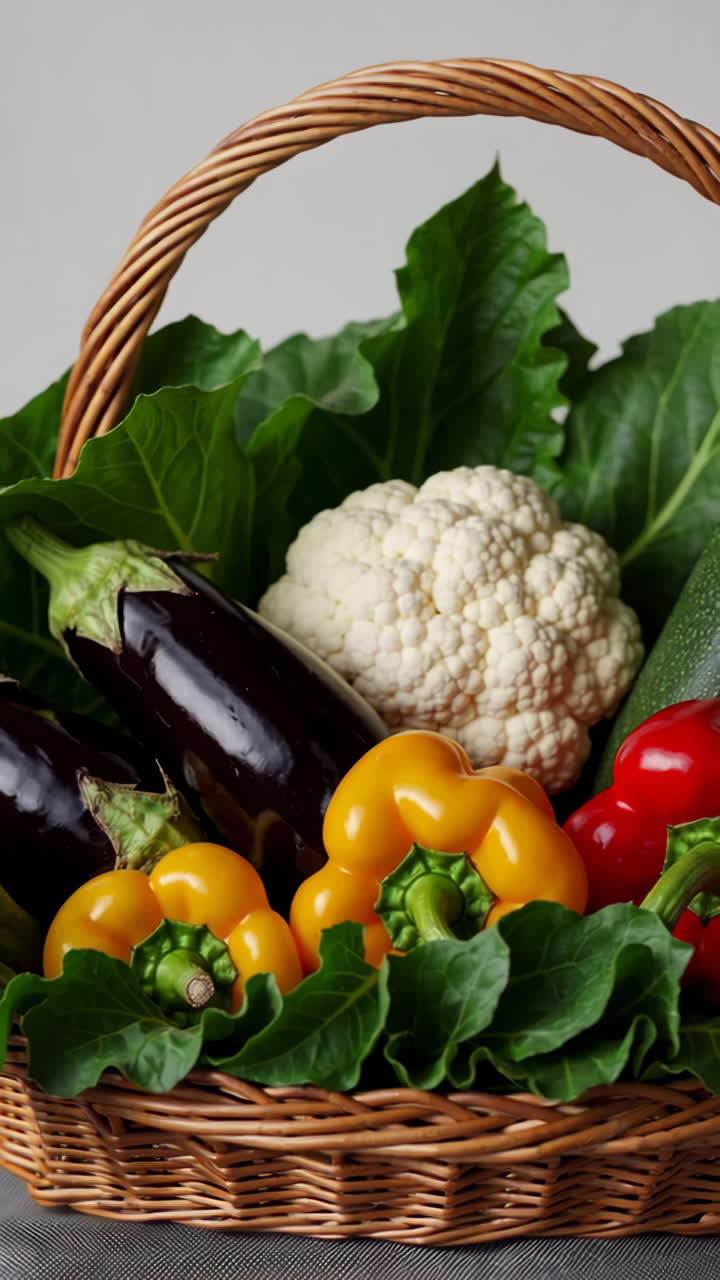 cesta de verduras frescas