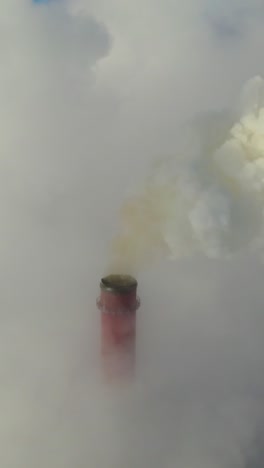 smokestack in fog