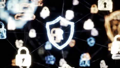 abstract network security shield