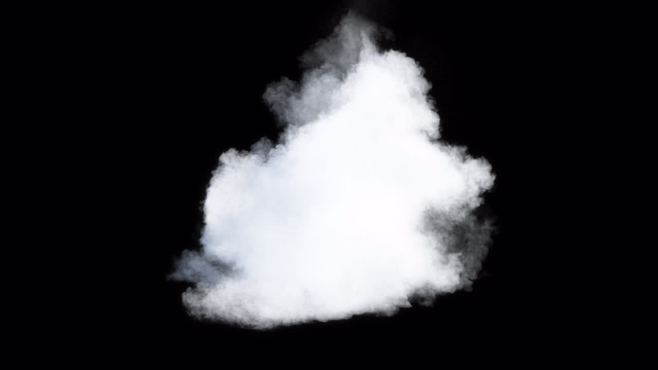 Volumetrisk sky på gjennomsiktig bakgrunn alfa