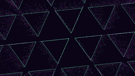 futuristic triangles pattern with small dots and lines 2