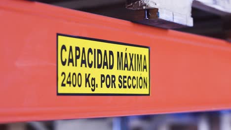 Weight-Capacity-Sign-In-Spanish-Language