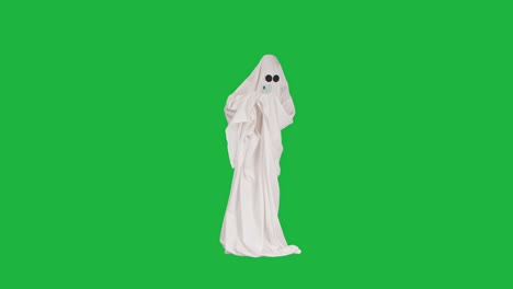 ghost costume on green screen