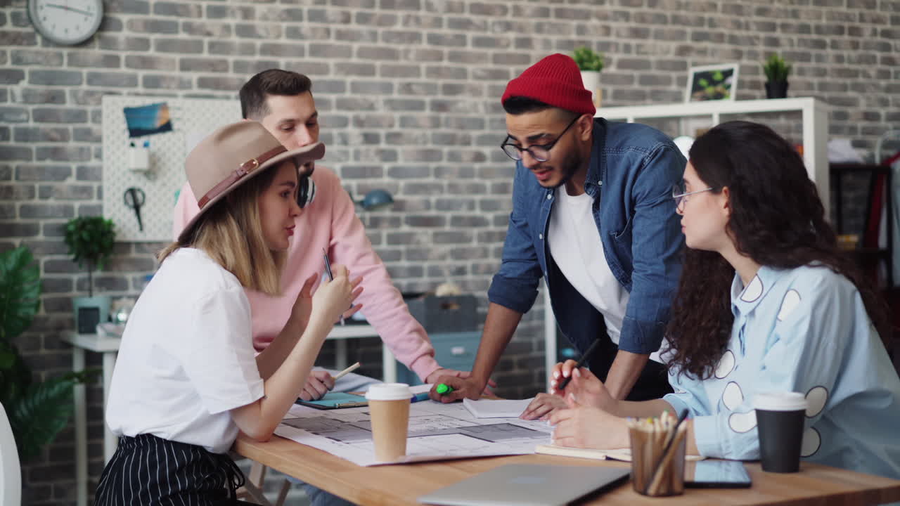 Team Discussing Architectural Plans