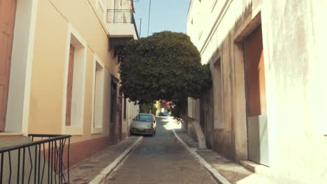 picturesque alleyway in a greek village