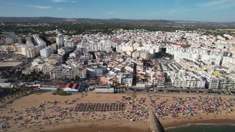 quarteira town in the algarve, a video from the sky