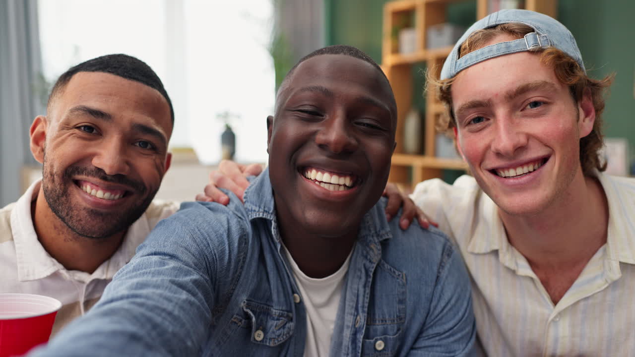 grupo de amigos tomando una selfie