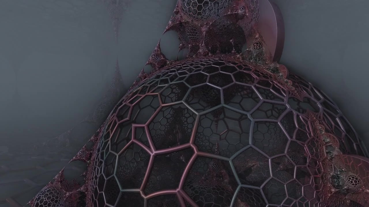 Tåget 3D fraktal zoom. Flotte filmiske-episke former. God til Sci-fi.