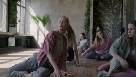 group dance class in progress
