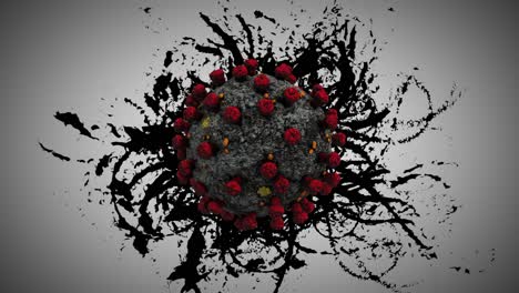concepto de propagación de la infección por el coronavirus (covid-19) renderización en 3d