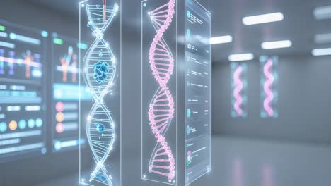 Futuristic DNA Research Laboratory