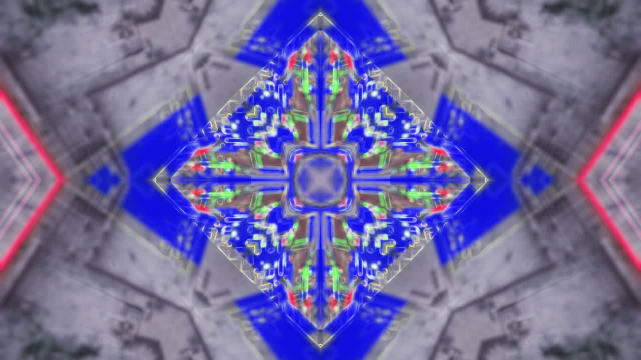 4k 사이버네틱 추상 대칭 터널