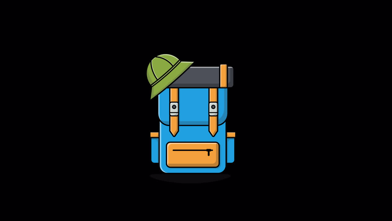 Animated Backpack with Hat for Travel and Adventure