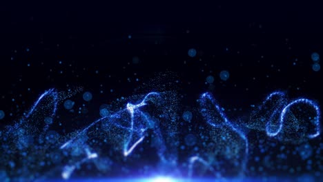 flujo de partículas voladoras de campo de datos futurista- bucle