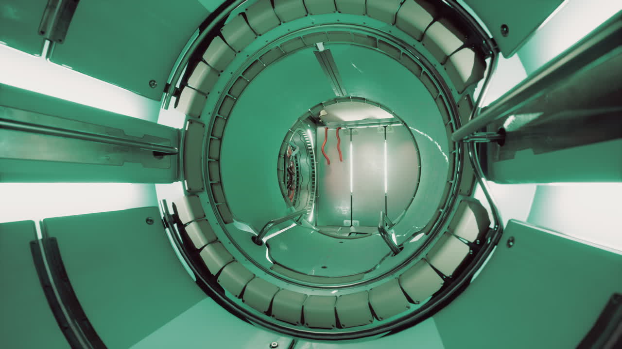 미래의 국제 우주 정거장의 인테리어