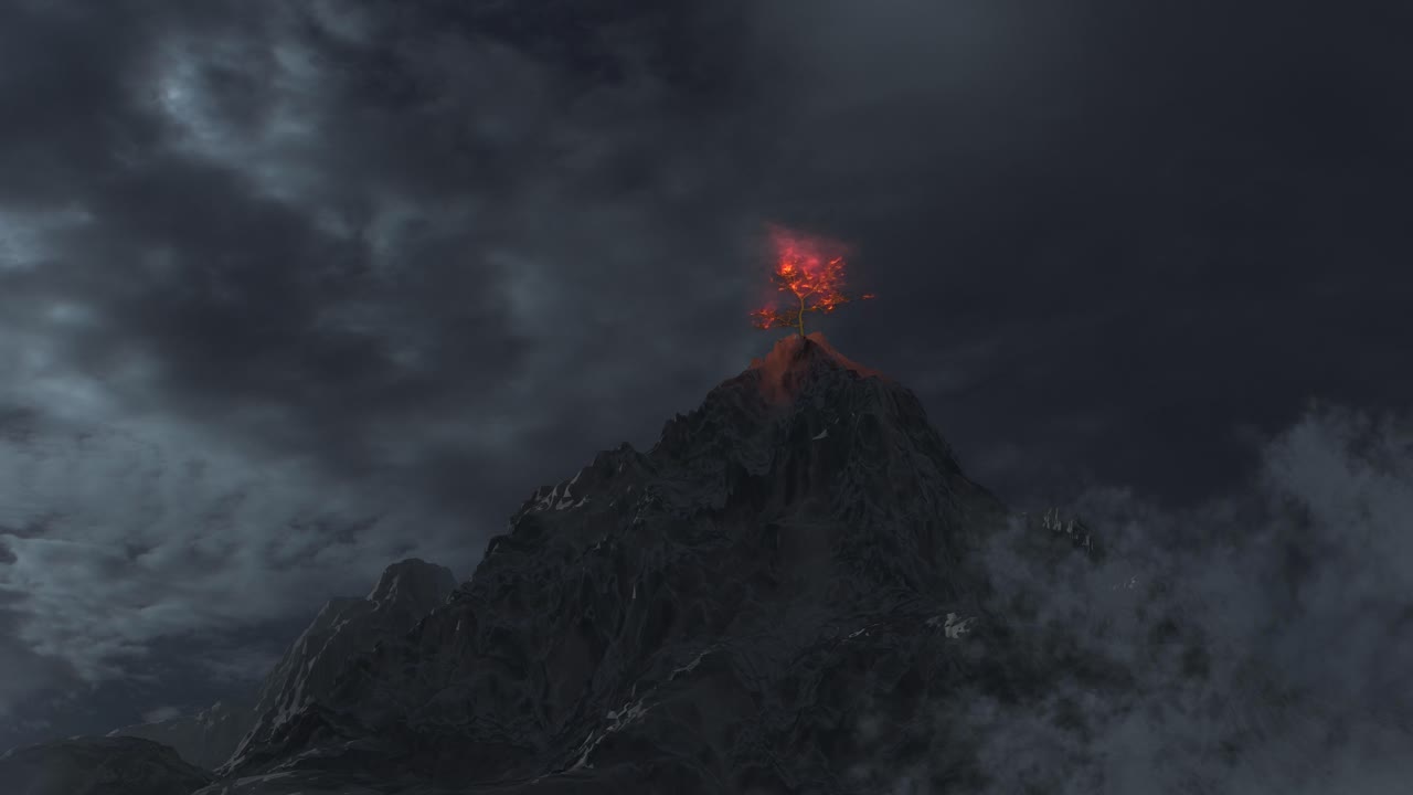Volcano with a Tree on Top