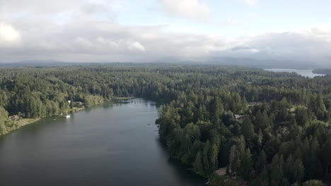 Drone-flying-over-puget-sound-in-the-PNW